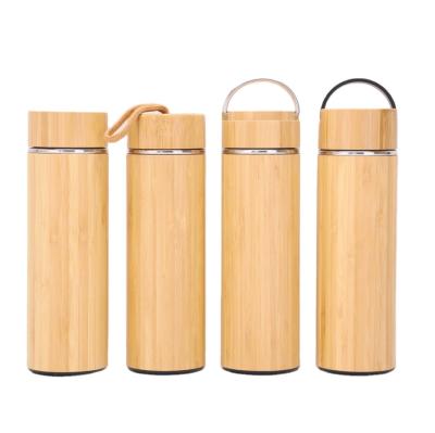 China Stainless Steel Vacuum Bamboo Water Bottle Custom Logo Water Bottle Flask zu verkaufen