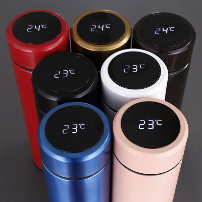 Cina Wholesale 500ml Smart Water Bottle Temperature Show With Water Bottle drinking water bottle insulated flask thermos in vendita