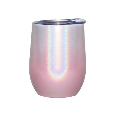 China Stainless Steel Insulated Wine Tumbler Rainbow With Lid Customizable Beer Mugs zu verkaufen