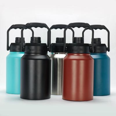 Китай Custom logo 2 Liter Large capacity hydro stainless steel water bottle vacuum flasks with portable lid продается