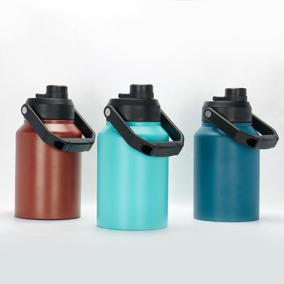 中国 wholesale Custom logo 2 Liter Large capacity hydro stainless steel water bottle vacuum flasks with portable lid 販売のため