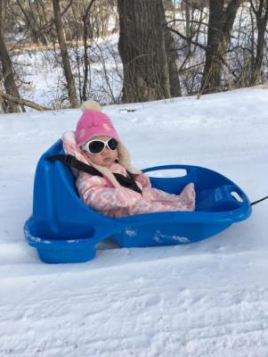 China 3 Year Snow BOB With Safe Belt Kids Snow Sled CFO LUGE For Under 3 Years Old for sale