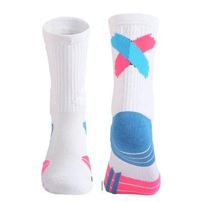 China High Quality Breathable Designer Breathable Unisex Compression Logo Cotton Grip Tennis Crew Sports Basketball Socks for sale