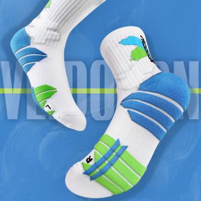 China High Quality Breathable Designer Breathable Unisex Compression Logo Cotton Grip Tennis Crew Basketball Socks for sale