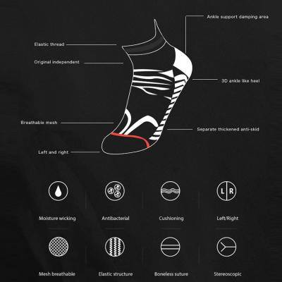 China Breathable High Quality Unisex Designer Logo Cotton Grip Tennis Crew Compression Sock Running Ankle Support for sale