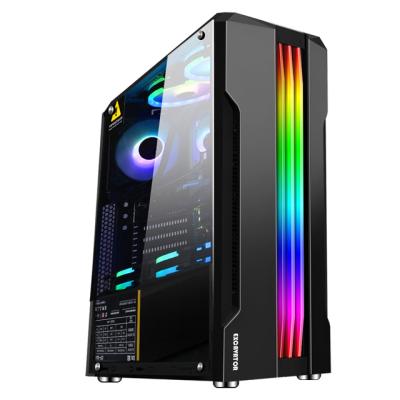 China With Side Panel Window ATX PC With Fan Colored Plexiglass Horizontal Cpu Cooled Booth for sale