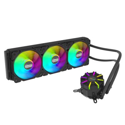 China Computer Case Hot Selling CPU Liquid Cooler With 3 ARGB/RGB Case Fans PC Water Cooling for sale