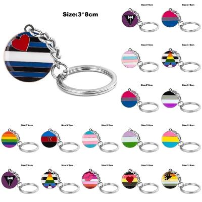 China Fashion Bisexual Pride Lapel Pin Rainbow Badge Gay Pride Rainbow Badge Fashion Keychain LGBT Pins Brooch for sale