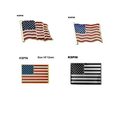 China Europe USA Flag Lapel Pin Badge Pins Badges Adjust Shape Pin Brooch Customer Logo Welcome for sale