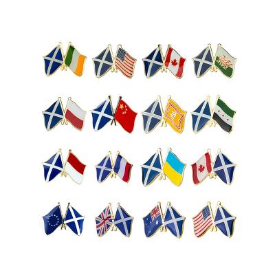 China Europe Scotland Friendship Flag Badges on Backpack Lapel Pins Brooch Badge Pin Brooch Accessories for sale