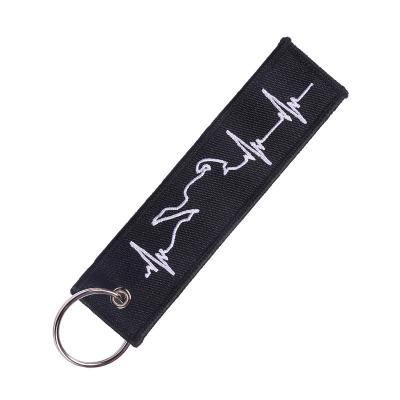 China Hot Selling Custom Embroidered Design Custom Embroidered Key Chain Key Chain With Logo Embroidered Keyring for sale