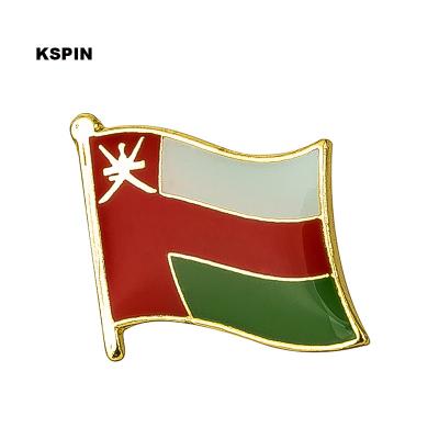 China Europe Oman Flag Badge Lapel Pins Soft Lapel Pin Custom Logo Pin Metal Country National Flag Enamel Pin Brooch for sale