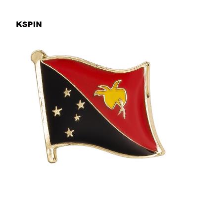 China Europe P.N.G Flag Badge Lapel Pins Soft Lapel Pin Custom Logo Pin Metal Country National Flag Enamel Pin Brooch for sale