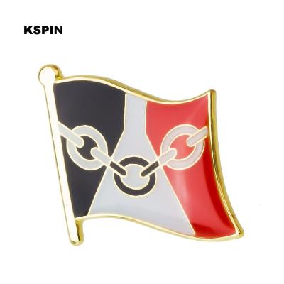 China Europe Black Country Flag Badge Pin Lapel Pins Brooch Pin Badges on Backpack Custom Logo for sale