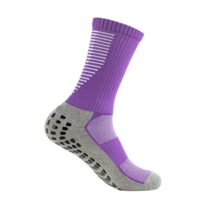 China custom made anti slip grip crew football sports socks for sale