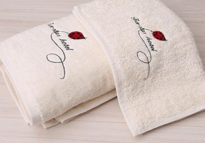 China 3pcs set embroidered cotton face towels bath towels for sale