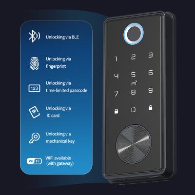 China Zinc Alloy Electronic Smart Locks Automatic Digital Blue Tooth No Battery Smart Door Lock for sale