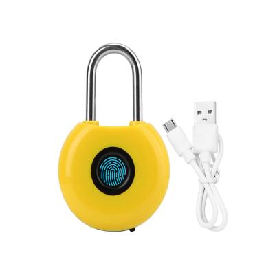 China New Arrival Fingerprint Mini Smart Keyless Padlock Zinc Alloy Lock for sale