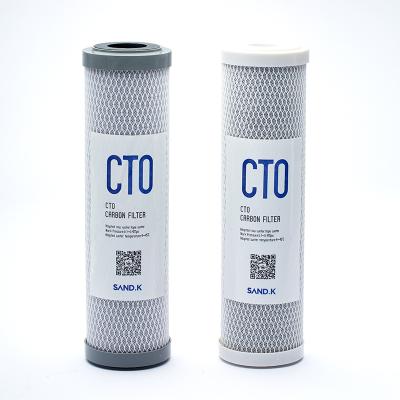 China Residential Hotel High Rejection CTO Carbon Block Water Filter Cartridge 10/20 Inch for sale