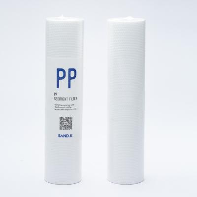 China Hotel PP Cotton Melt Cartridge 20um 10 Inch Swollen Micro PP Sediment Spun Water Filter For RO System for sale