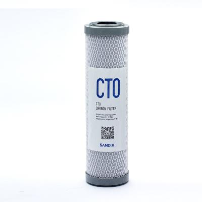 China Hotel 10 Inch Universal Compress Activated Carbon CTO Water Filter Purifier Cartridge For Reverse Osmosis System for sale