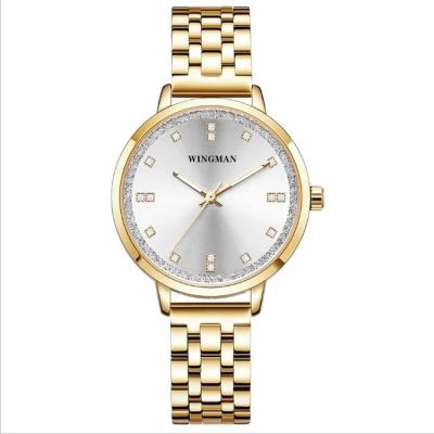 China WINGMAN Brand Women Quartz Watches Chronograph Customized Logo Analog Ladies Watches Female Watches With Diamond for sale