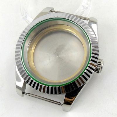 China High Quality Coin Bezel OEM Coin Edge Bezel Polished Stainless Steel Watch Case With Sapphire Glass for sale