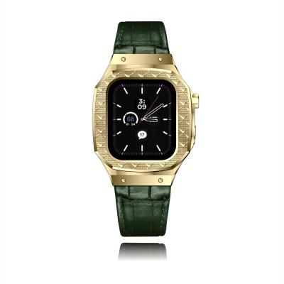 China New Various Pattern Bezel Watch Sports Protective Steel Parts Various Pattern Bezel 41mm 45mm Space Custom Fit Logo Case For Apple Watch Series 7 for sale