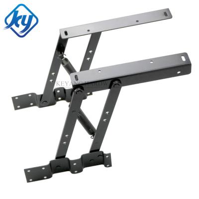 China Modern Furniture Spring Hinge Folding Lift Up Top Table Mechanism Hardware Table Lift Mechanism for sale