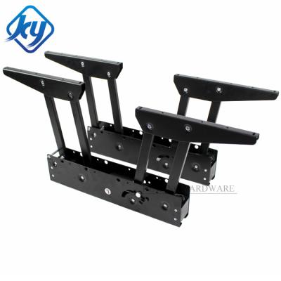 China Easy Installation Furniture Hardware Folding Table Metal Frame Bracket Butterfly Hydraulic Transformable Coffee Table Mechanism for sale