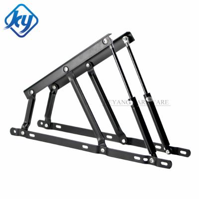 China Modern Furniture Bed Hinge Hydraulic Bed Lift Mechanism Hardware Gas Spring Mechanism For Storage Bed for sale