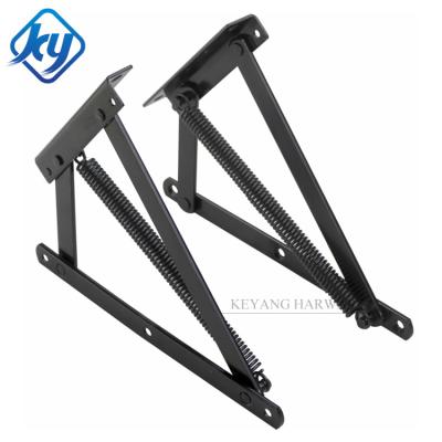 China Modern Furniture Parts Lift Up Folding Metal Mechanism Hinges For Sofa Bed Storage for sale