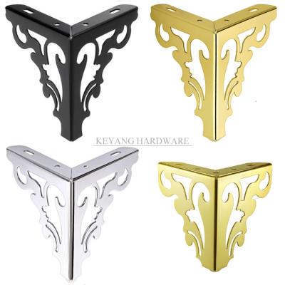 China Modern Black Gold Chrome Metal Bed Table Cabinet Sofa Legs Furniture Feet Cast Iron Table Legs for sale