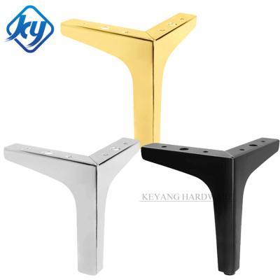 China Modern Sofa Corner Leg Metal Feet For Furniture Cabinet Table Legs Chrome Furniture Legs For Sofa for sale