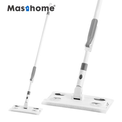 China Masthome Stocked 2020's Newly Design Flat Telescopic Microfiber Spin Mop For Indoor for sale