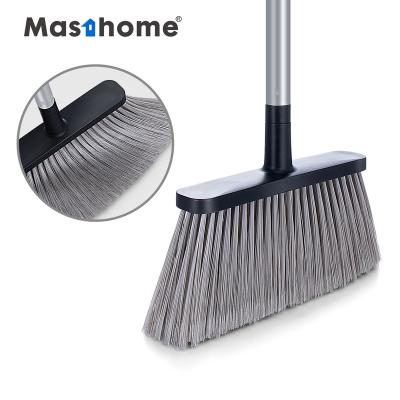 China Masthome New Design Indoor Cleaning High Quality Plastic-Sprayed Upright Broom Has Ring Design For Easy Cleaning And Storage for sale