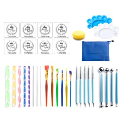 China Artist 35Pcs Mandala Dotting Tools Set for Art Rock Painting, Stencil Painting Tools Stylus Paint Tray for Canvas Rocking Craft for sale