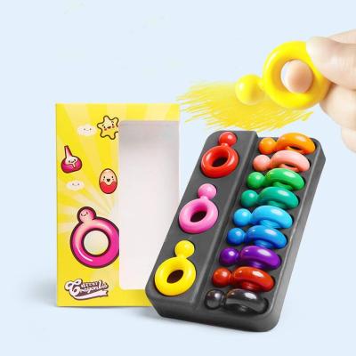 China Colorful Finger Drawing Ring Crayon For Kids Toddler Teens Colorful Coloring Pencil For Gift Drawing Graffiti Art Paint Doodle for sale