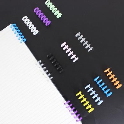 China DIY Stationery 10mm 12mm Business 6 Ring 10 Color Comb Binding Plastic Ring For Loose Leaf Notebook Folder Diary for sale