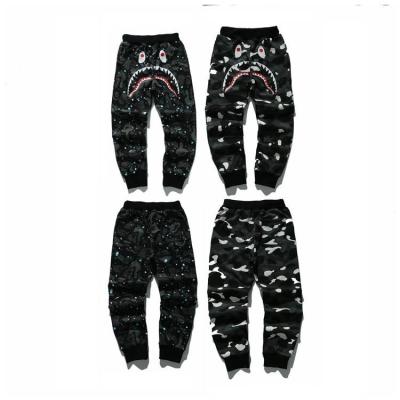 China 2022 QUICK DRY New Design Bape Pants 1 Piece Starry Sky Shark Bright Series Terry Casual Pants Unisex Tether Printed Trousers for sale