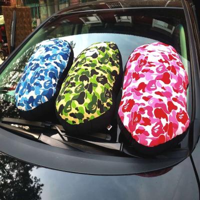 China 2022 BAPE PORTABLE hot selling pillow camouflage monkey head shape pillow car cushion tricolor men and women the same fashion pillow for sale