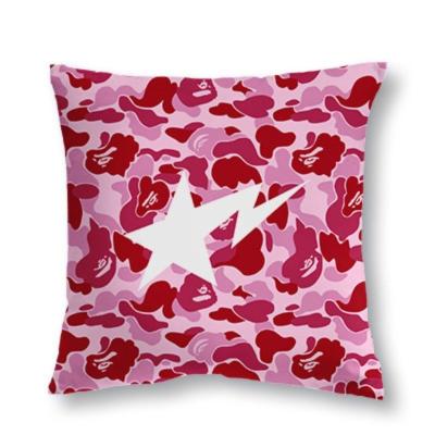 China Beautiful fashion BAPE pillow monkey head rose number printing camouflage PORTABLE home Sofa Car Out Door Men and women the same pillow for sale