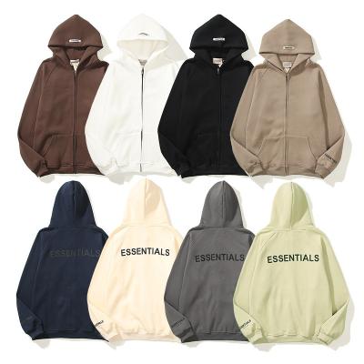 China QUICK DRY Custom Fleece Mens Logo BASICS 100% Cotton Fleece Sweatshirts Printing Hoodies With Zipper for sale