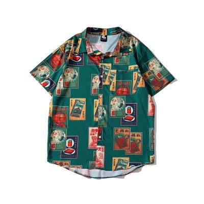 China 2020 New Arrival Hip Hop Men's Anti-pilling Button Summer Men's Hawaiian Shirt for sale