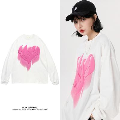 China 2021 Custom Long Sleeve Crewneck Streetwear High Quality Solid Women Clothing Anti-pilling Sweatshirt for sale