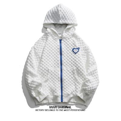 China Custom Waffle Shoulder Drop Anti-pilling Logo Printing Heavy Hoodie Sweatshirt No Drawstring Street Men Pullover Oversized Hoodie for sale