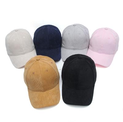 China Drop Shipping Fashion Solid Color Corduroy Wholesale Waterproof Baseball Hat for sale