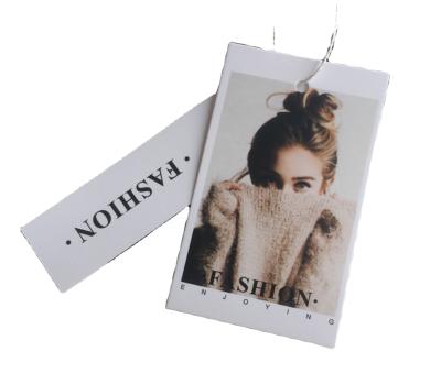 China Viable Deeply Cheap Custom Design Printing Name Logo Paper Garment Hangtag Labels for sale