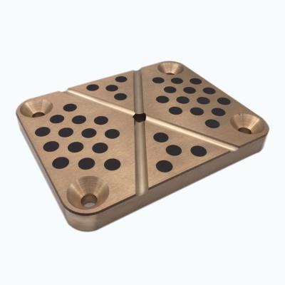 China Building material stores casting high quality bronze with self-lubricating wear-resistant graphite plate/copper guide plate/customizable for sale