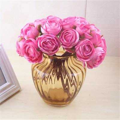 China Good quality porcelain flower bouquet artificial rose living room decoration for sale